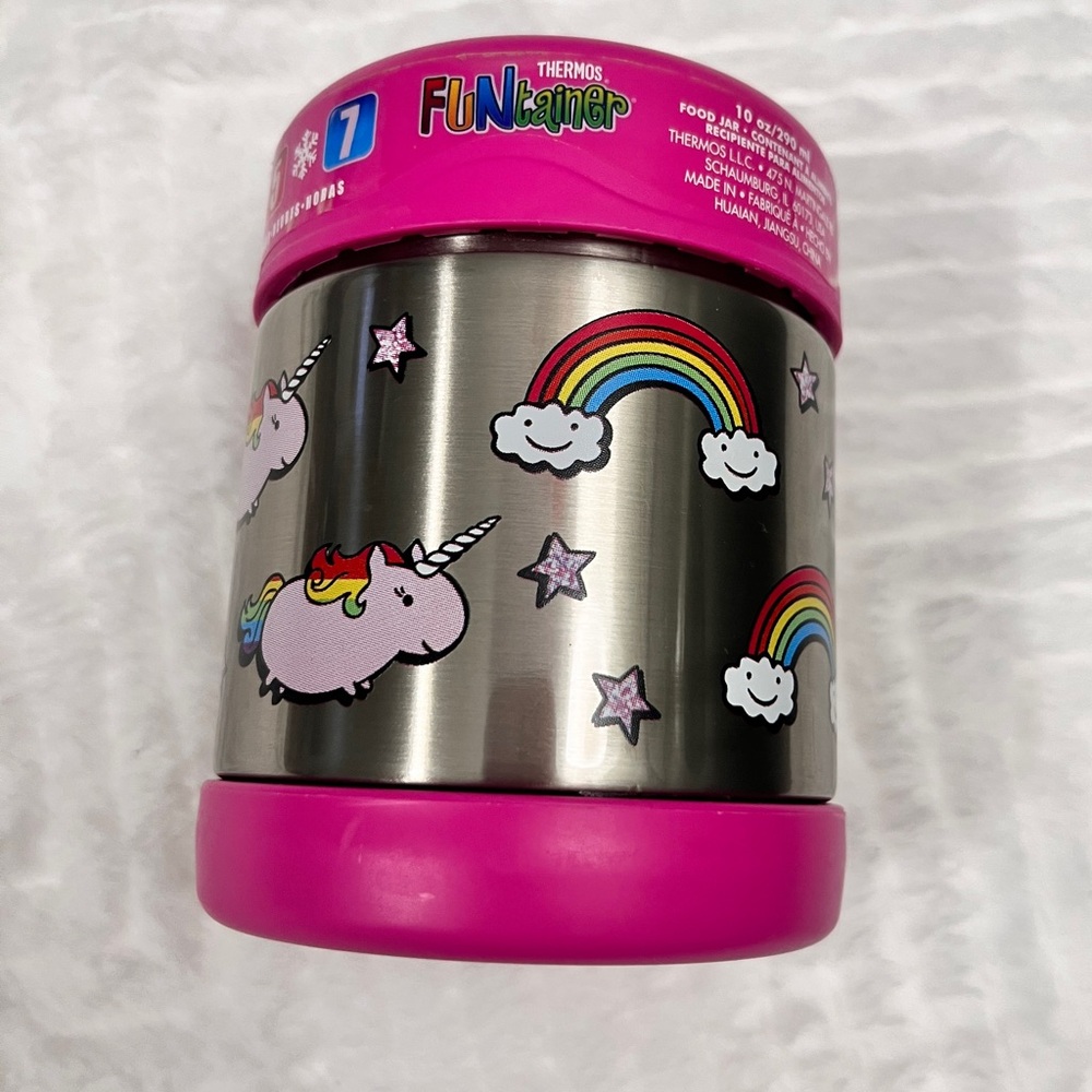 Thermos Hot Cold‎ Pink Unicorn Stainless Steel Funtainer Food Storage Lunch